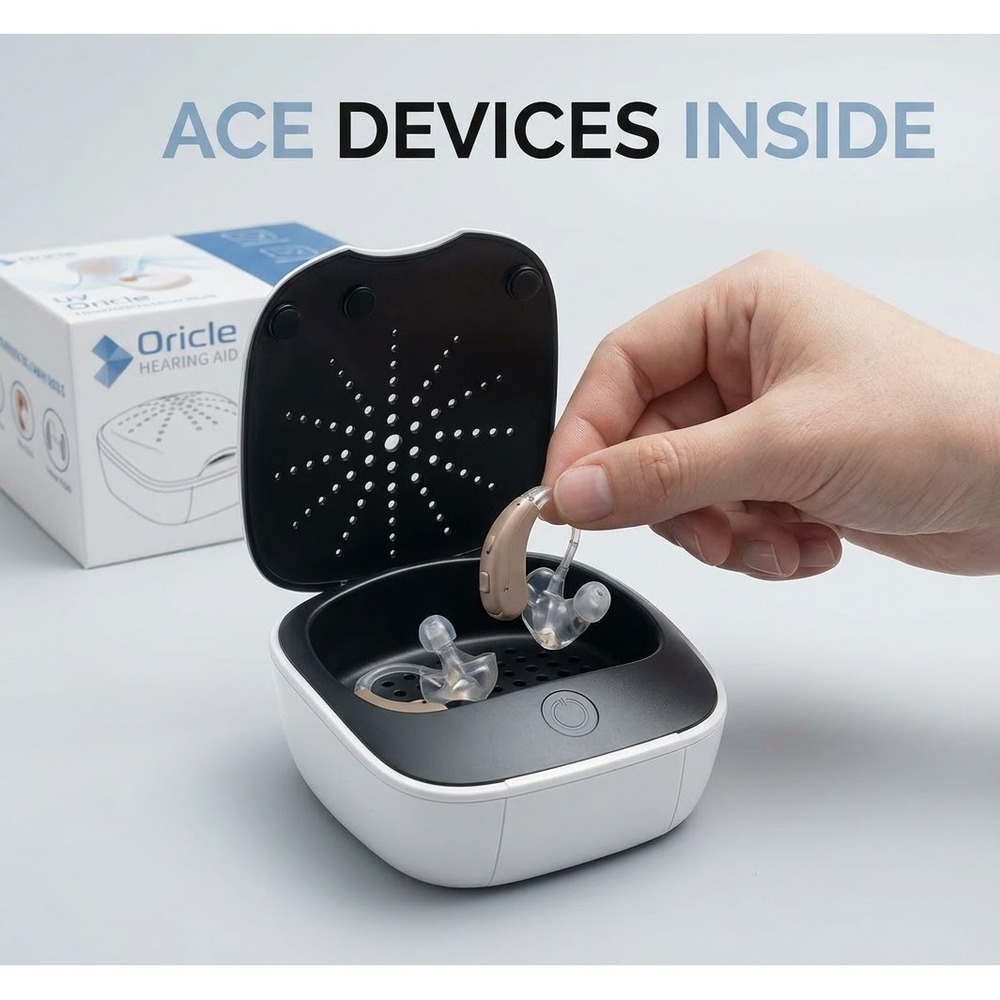 Oricle Hearing Aid UV Dryer Dehumidifier Disinfectant Station UV-C Sanitize USBc